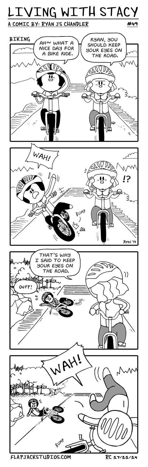 Living With Stacy #49 Biking Ryan and Stacy top comics Cute and Adorable