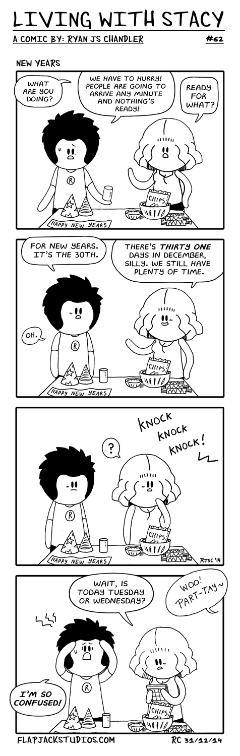 Living With Stacy #62 Happy New Years Ryan and Stacy topwebcomics Cute and Adorable
