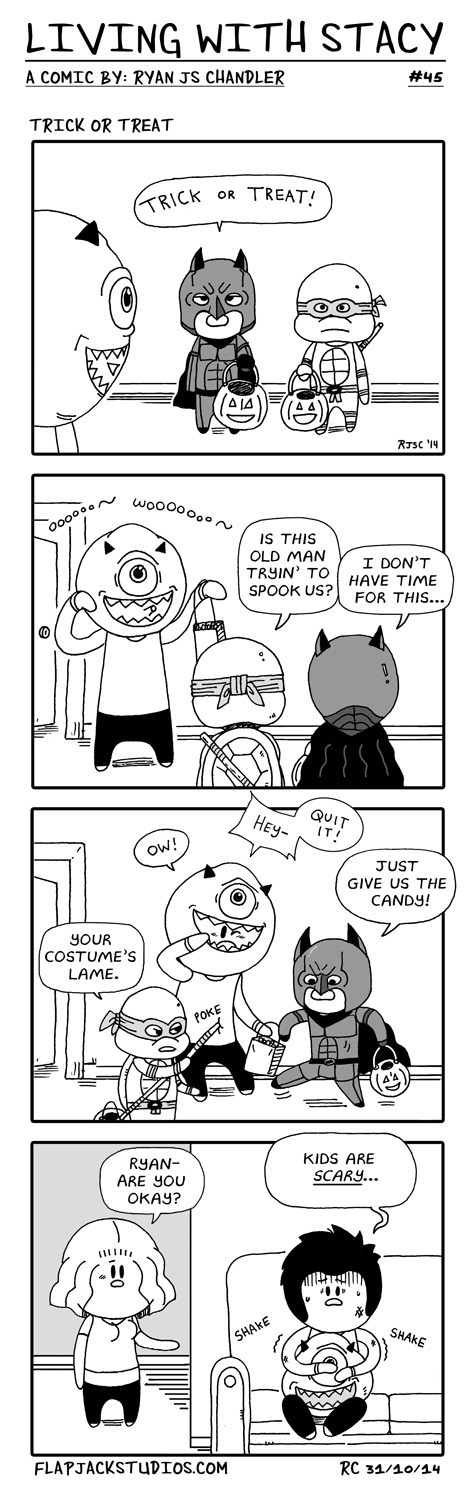Living With Stacy #45 - Topwebcomic Trick or Treat Ryan and Stacy Cute and Adorable